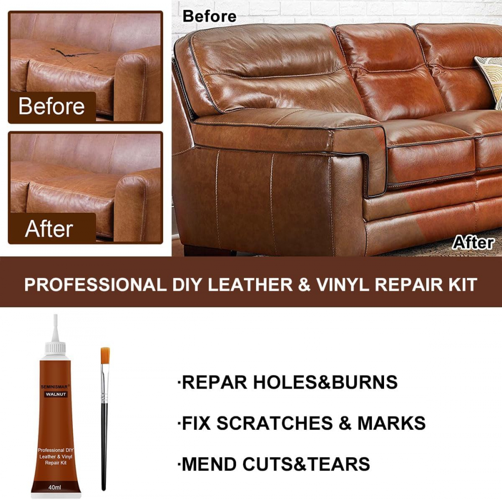 Gel Reparare Piele - Crema Profesionala pentru Reparatii Rapide si Eficiente pe Suprafete din Piele si Imitatie de Piele, 2 X 40 ml [5]