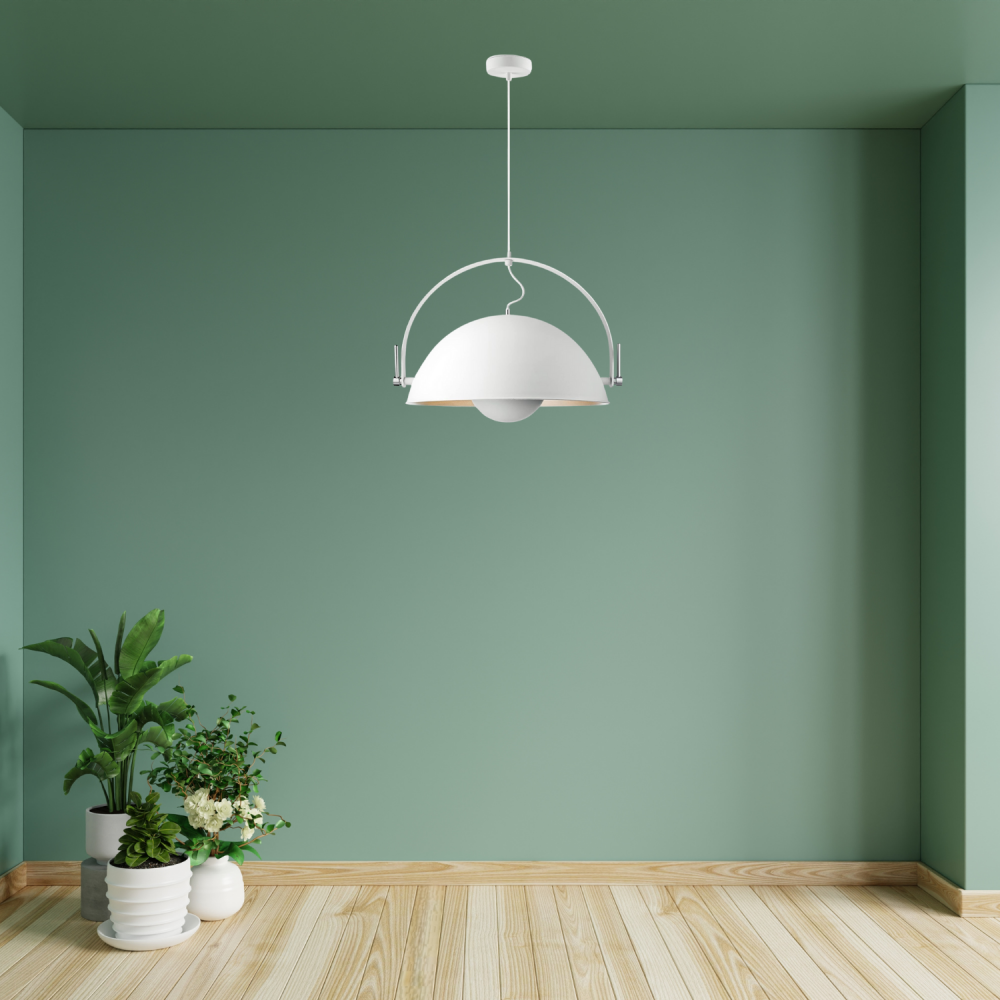Lampa Suspendata Alba, Reglabila, cu Brat Suport – Certificata DEKRA pentru Calitate si Durabilitate [2]