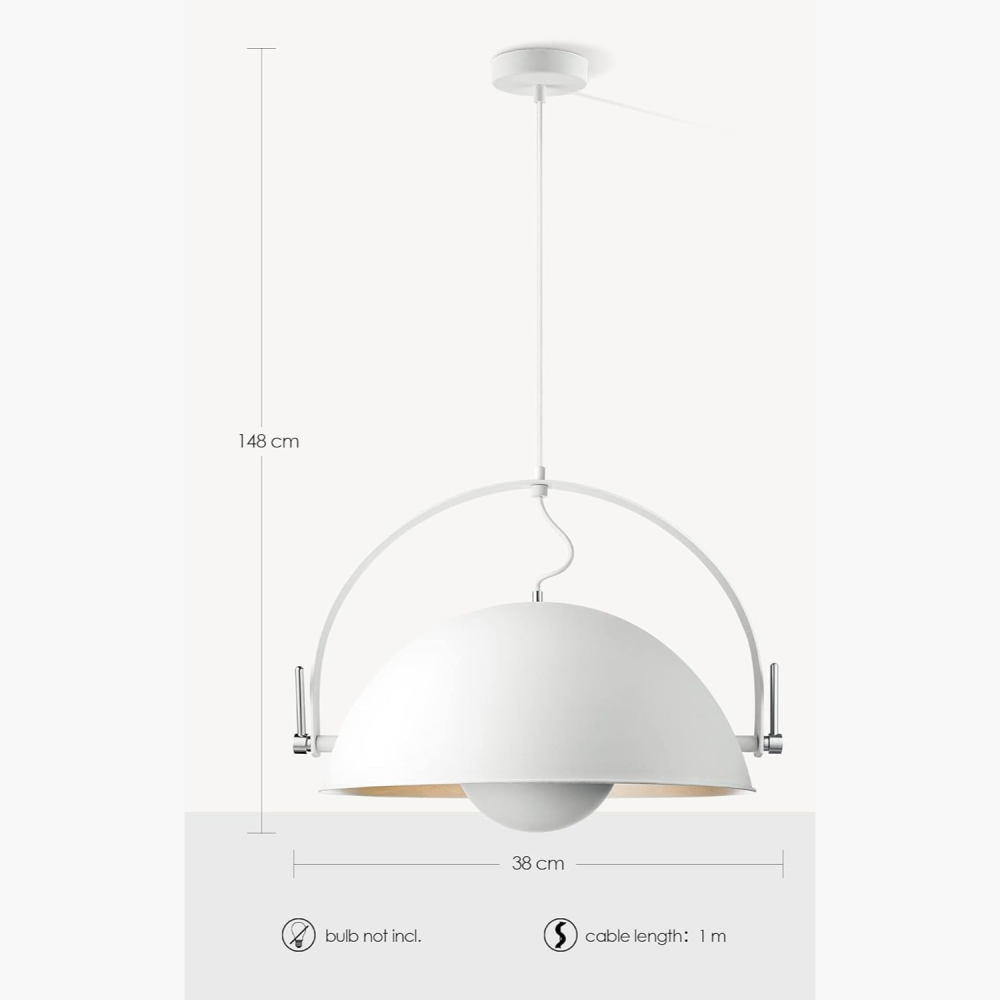 Lampa Suspendata Alba, Reglabila, cu Brat Suport – Certificata DEKRA pentru Calitate si Durabilitate [3]