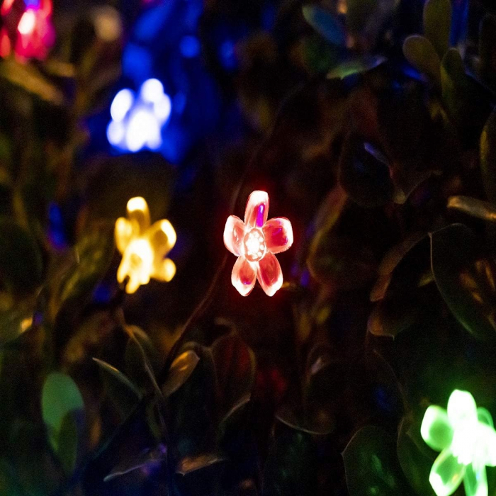 Lampi Solare sub Forma de Flori – 7,5 Metri, 50 LED-uri Multicolore, 8 Moduri, Rezistente la Apa, Decoratiuni pentru Gradina, Curte si Garduri [5]