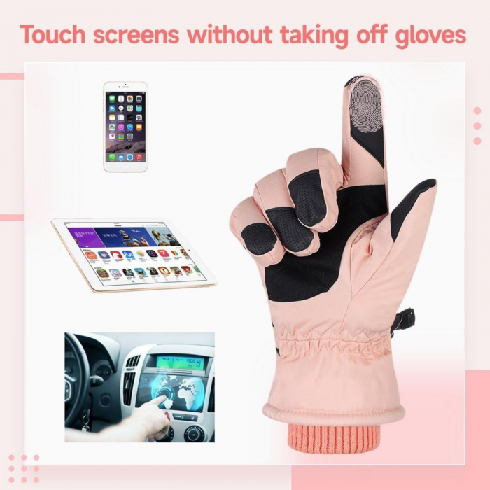 Manusi de Iarna pentru Femei Stefania, Antiderapante, Impermeabile, Rezistente la Vant, Calduroase, pentru Schi si Activitati de Iarna, cu Functie Touch Screen [7]