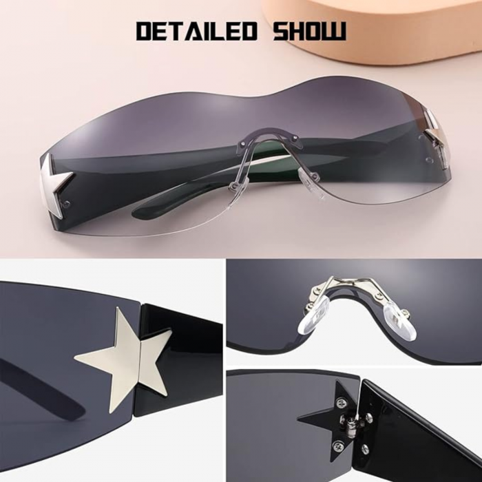 Ochelari de Soare Polarizati Y2K pentru Barbati si Femei, Stil Wrap Around, Protectie UV400, Ideali pentru Pescuit, Golf si Condus, Verde si Negru [6]