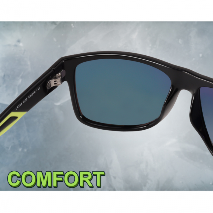 Ochelari de Soare Sport si Zilnici pentru Femei si Barbati, Protectie UV400 Polarizata, Design Ergonomic si Durabil, Negru si Galben [2]