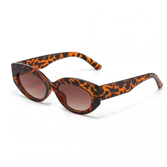 Ochelari de Soare Vintage Cat Eye Oval pentru Femei, Ideali pentru Condus si Shopping Outdoor [1]