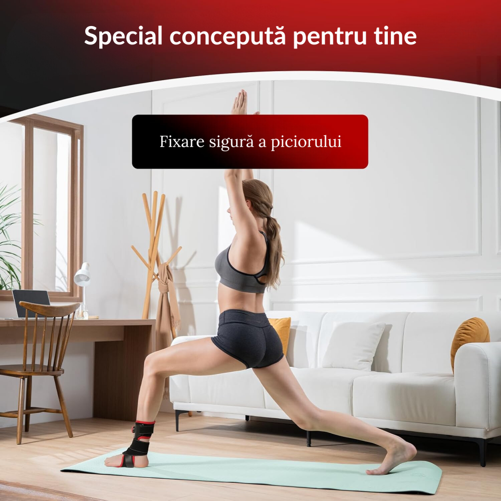 Orteza reglabila pentru fasciita plantara – Design ergonomic pentru ameliorarea durerii la calcai si tendonul lui Ahile, potrivita pentru toate dimensiunile, picior stang [3]