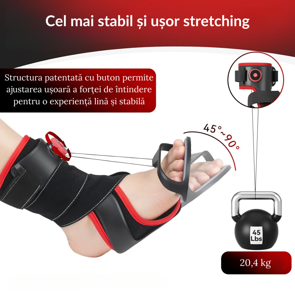 Orteza reglabila pentru fasciita plantara – Design ergonomic pentru ameliorarea durerii la calcai si tendonul lui Ahile, potrivita pentru toate dimensiunile, picior stang [8]