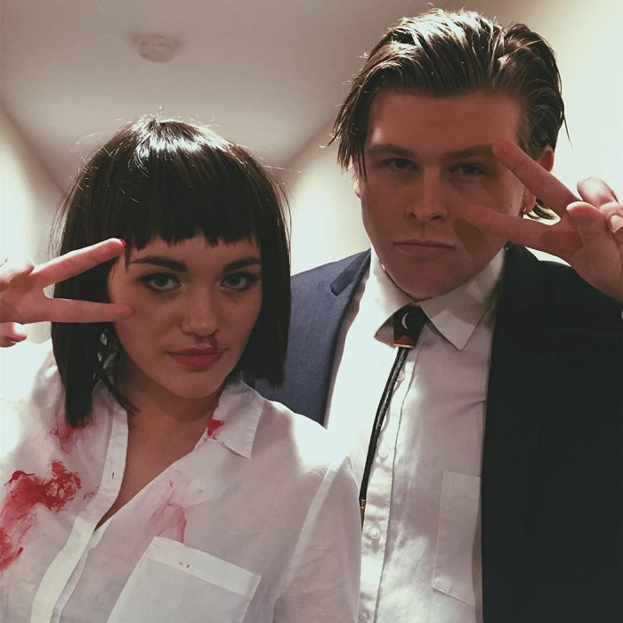 Peruca Bruneta Cosplay pentru Femei, Stil Gotic, Tunsoare Bob cu Breton, Ideala pentru Carnaval si Halloween [2]
