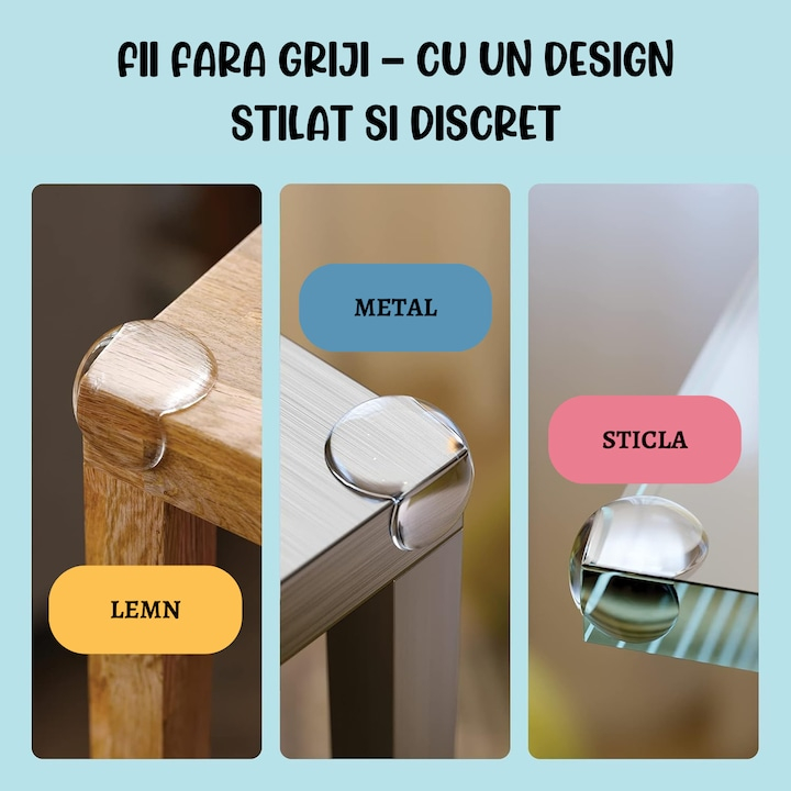 Protectii Transparente pentru Colturi – Siguranta Copiilor Acasa, Set 24 Colturi Durabile Transparent Usor de curatat [5]