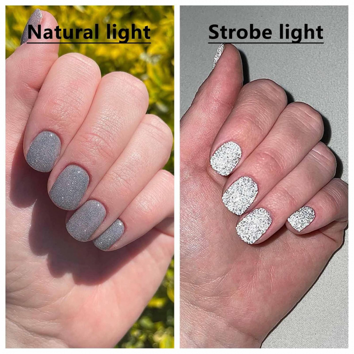 Set Oja Gel UV cu Sclipici, Reflectorizanta, pentru Unghii - 6 Culori, Kit Complet pentru Manichiura Acasa, Metalic [7]