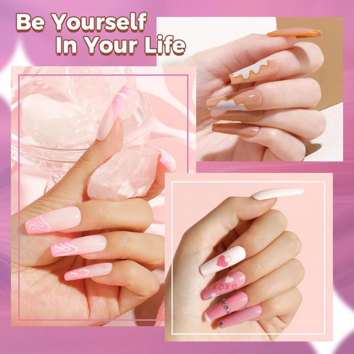 Set Oja Gel UV pentru Unghii - 10 Culori, Kit Complet pentru Manichiura Acasa, Nude Rose [3]