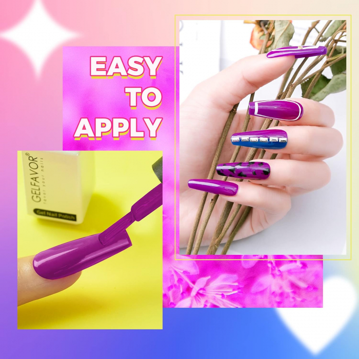 Set Oja Gel UV pentru Unghii - 10 Culori, Kit Complet pentru Manichiura Acasa, Roz Cherry [7]