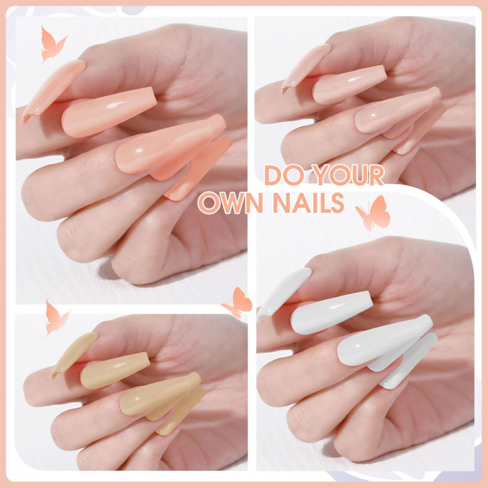 Set Oja Gel UV pentru Unghii - 12 Culori, Kit Complet pentru Manichiura Acasa, Nude Inchis [3]