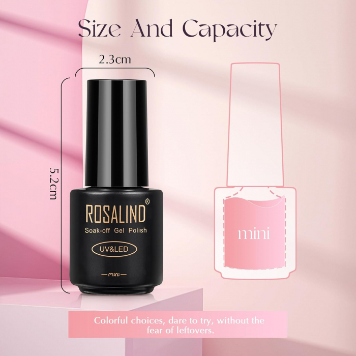 Set Oja Gel UV pentru Unghii - 12 Culori, Kit Complet pentru Manichiura Acasa, Roz/Gri [7]