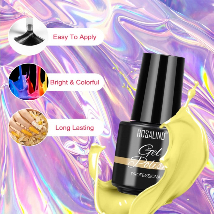 Set Oja Gel UV pentru Unghii - 6 Culori, Kit Complet pentru Manichiura Acasa, Neon [2]