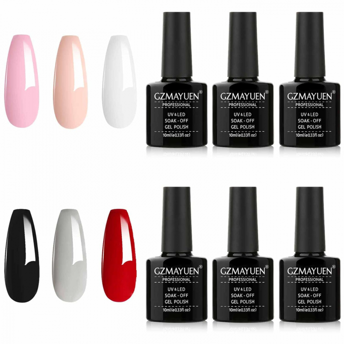 Set Oja Gel UV pentru Unghii - 6 Culori, Kit Complet pentru Manichiura Acasa, Nude Fantasy [6]