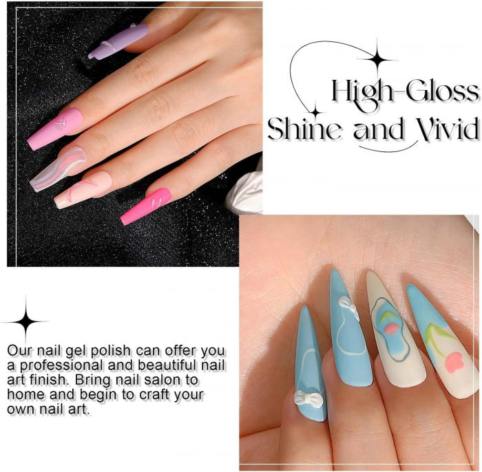 Set Oje UV LED – 6 Culori Macaroon, 7ML pentru Nail Art, Manichiura de Lunga Durata [7]