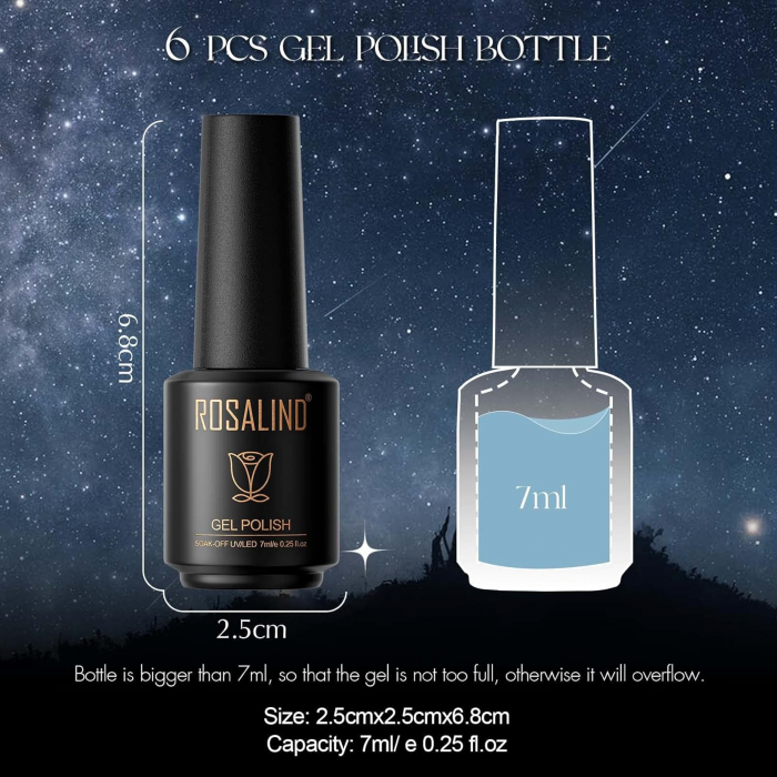 Set Oje UV LED – 6 Culori Macaroon, 7ML pentru Nail Art, Manichiura de Lunga Durata [6]
