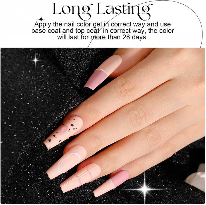 Set Oje UV LED – 6 Culori Macaroon, 7ML pentru Nail Art, Manichiura de Lunga Durata [5]