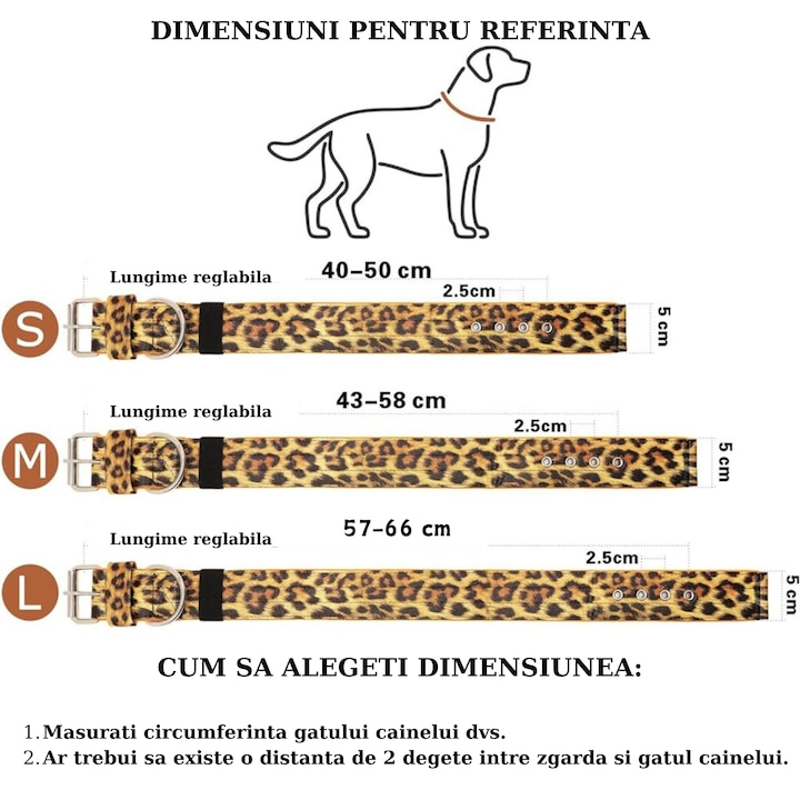 Zgarda tactica pentru caini, 5 cm latime, din piele poliuretan, nailon si neopren, cu catarama metalica, inel in D din inox, 4 puncte reglabile, marimea S, 40-50 cm, ideala pentru utilizare zilnica, a [6]
