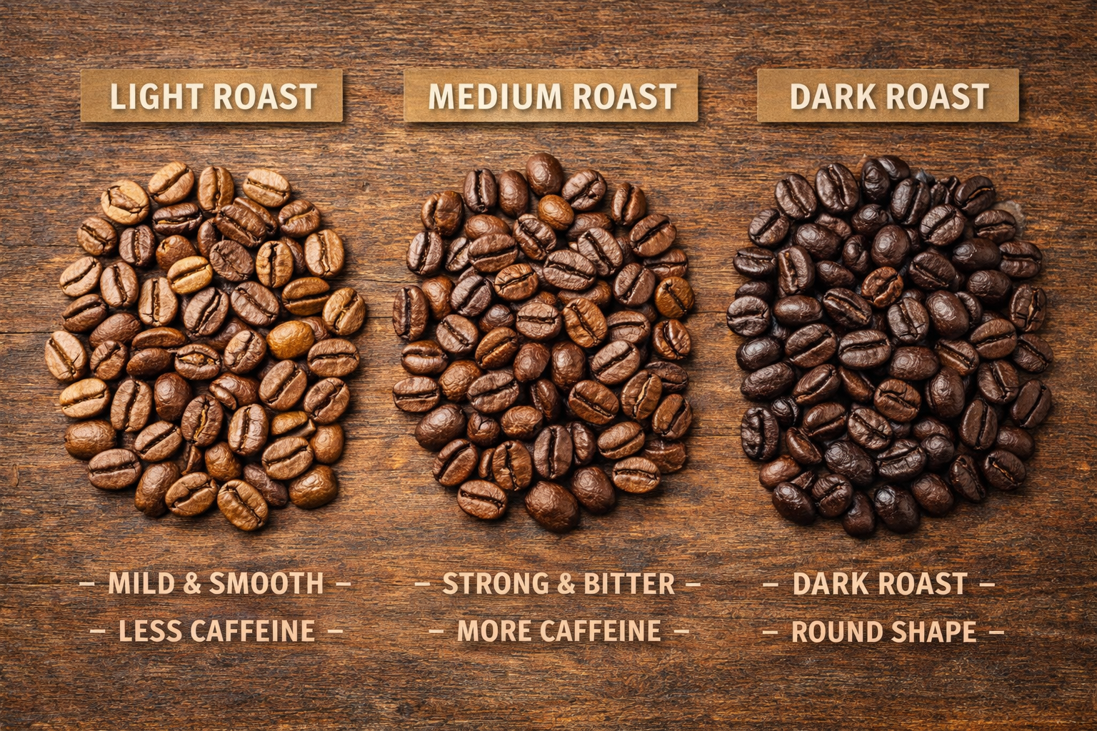 tipuri de prajire cafea light medium dark