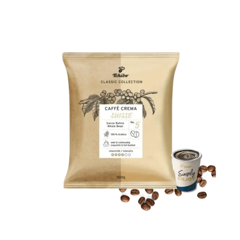 Tchibo Creme Suisse 500g – cafea boabe 100% Arabica, ambalaj pungă [3]