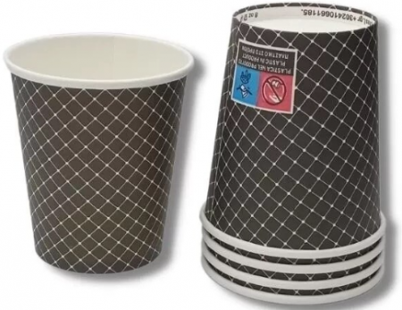 Pahar carton 8oz/ 237 ml negru 50buc/set [1]