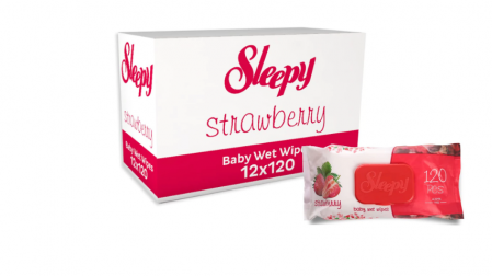 Servetele umede Sleepy 120buc Strawberry [2]