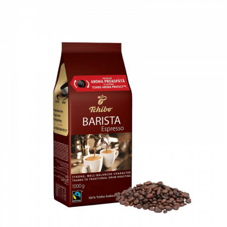 Cafea boabe - Tchibo Barista Espresso: Aroma Autentică și Gust Echilibrat în Fiecare Ceașcă