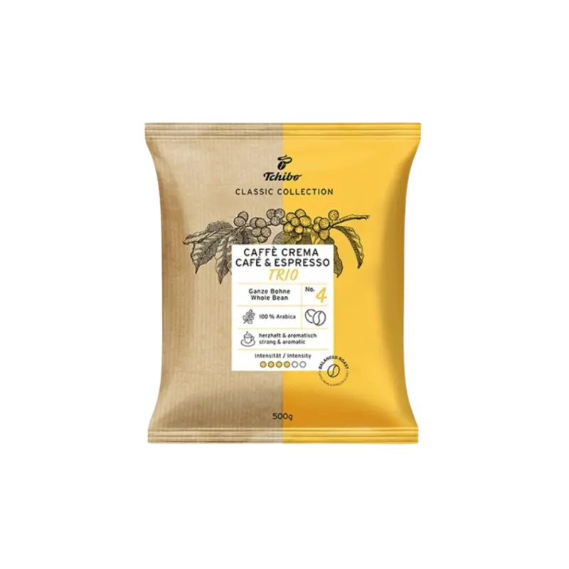 Cafea boabe - Tchibo Clasic Trio 500g – cafea boabe 100% Arabica, ambalaj pungă