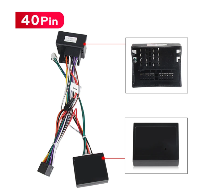 Cablu alimentare navigatie android quadlock vw, skoda, seat, 40 pini + canbus [2]