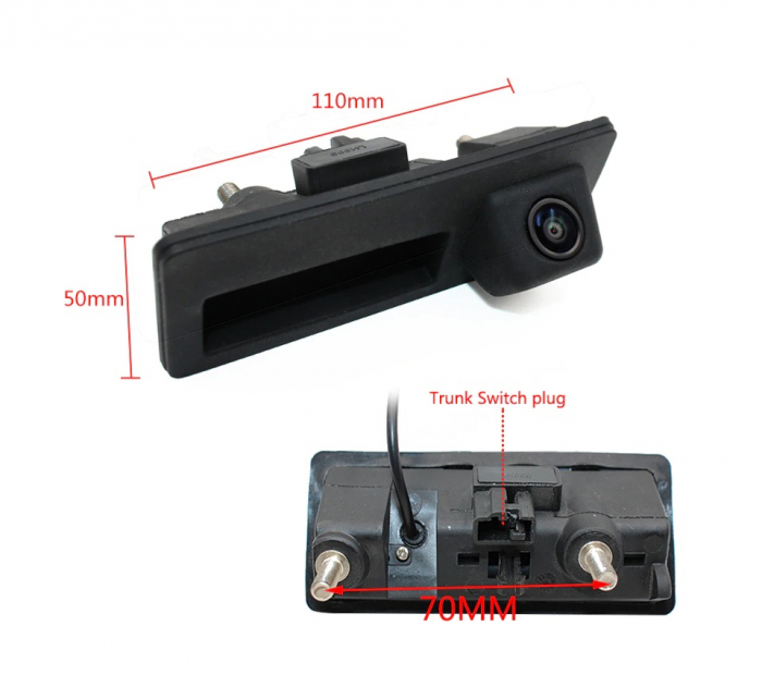 Camera marsarier Volkswagen Passat B7 (2010-2014), 720p lentila fisheye HD [5]