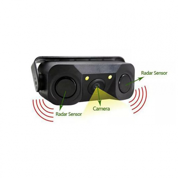 Camera marsarier auto cu 2 senzori parcare, camera mers inapoi [4]