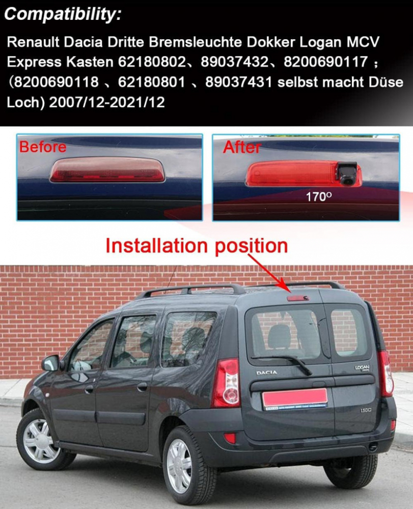 Camera marsarier pe stop frana Dacia Logan MCV, Dokker [3]