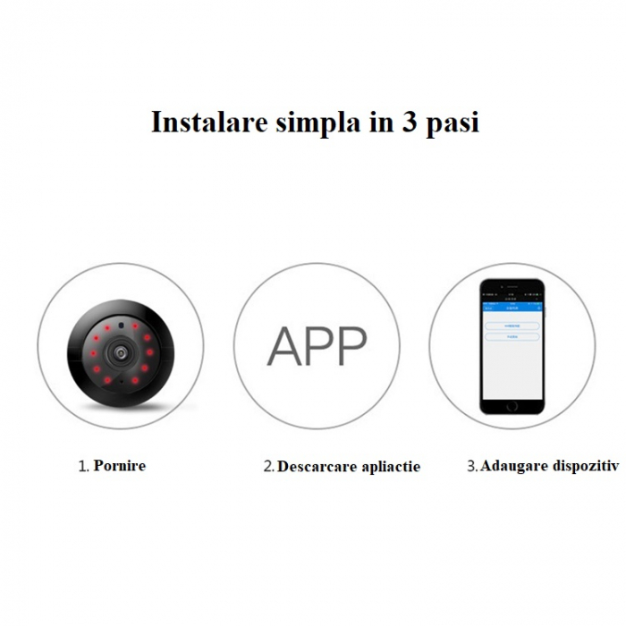 Camera supraveghere HD detectie miscare si aplicatie wifi [5]