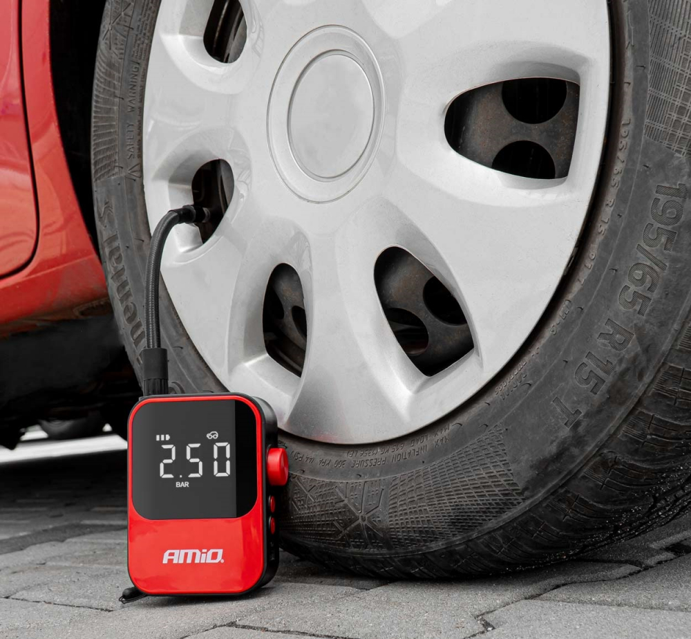 Compresor aer auto, fara fir, portabil cu functie de baterie externa 40W [6]