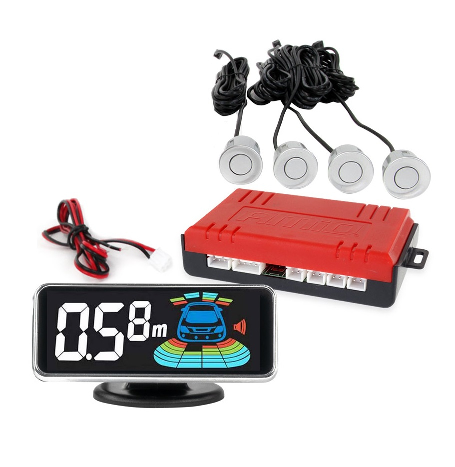 Kit 4 senzori de parcare cu afisaj LED pe senzor individual, cu temporizator, 3D [4]