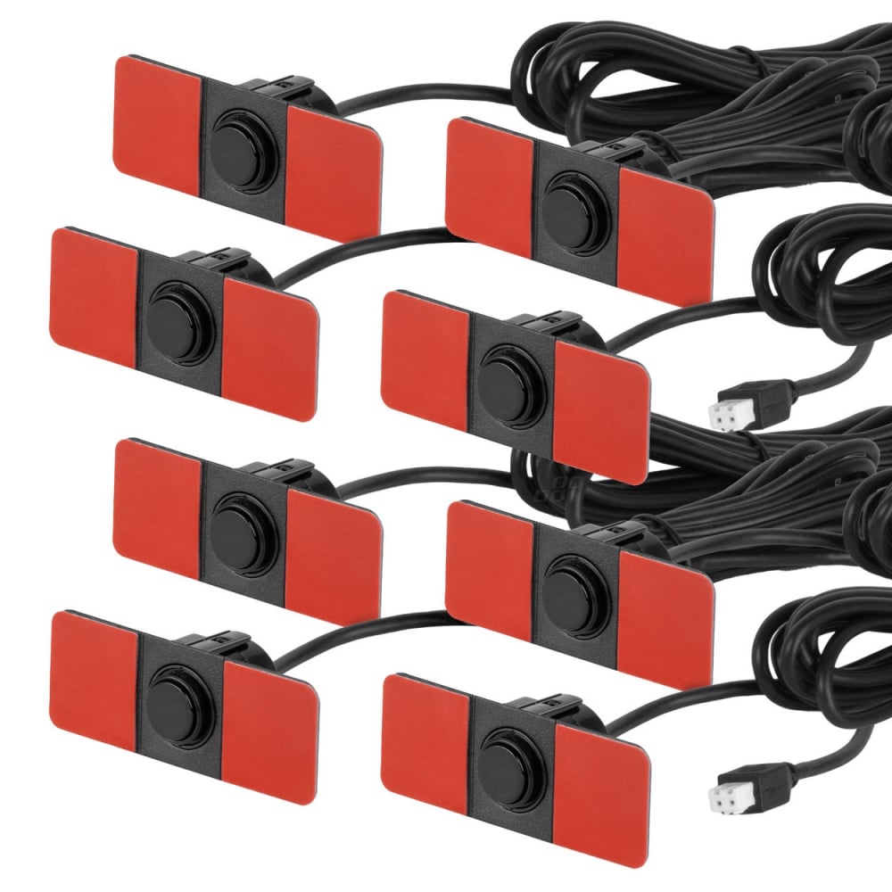 Kit 8 senzori de parcare cu afisaj led, montare interior 16.5mm negru [3]