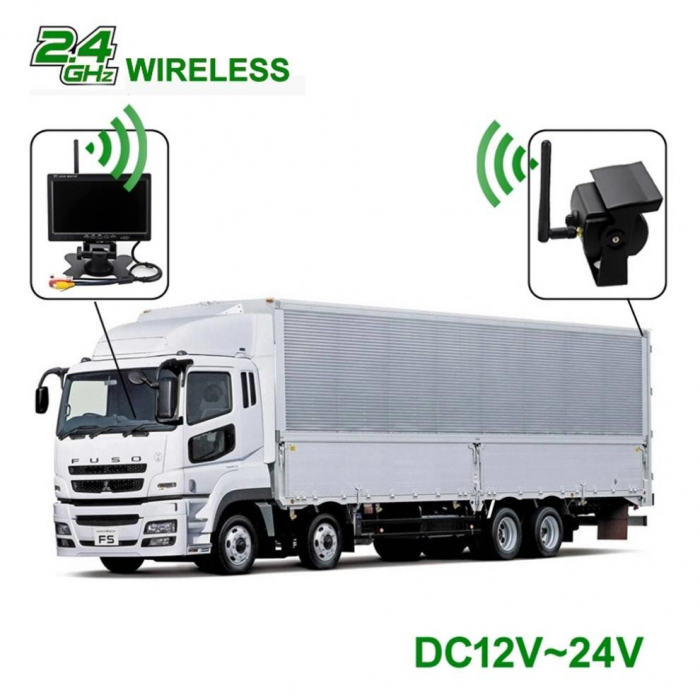 Kit marsarier wireless cu camera si display de 9" 12V~24V, pentru Camioane, Autocare, Bus-uri [3]