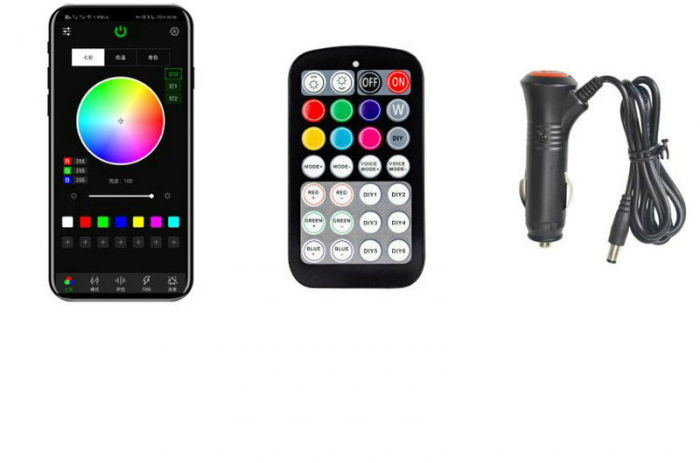 Kit Fibra Optica plafon instelat RGB 9W, 12 canale, 120 fire la 3M [3]