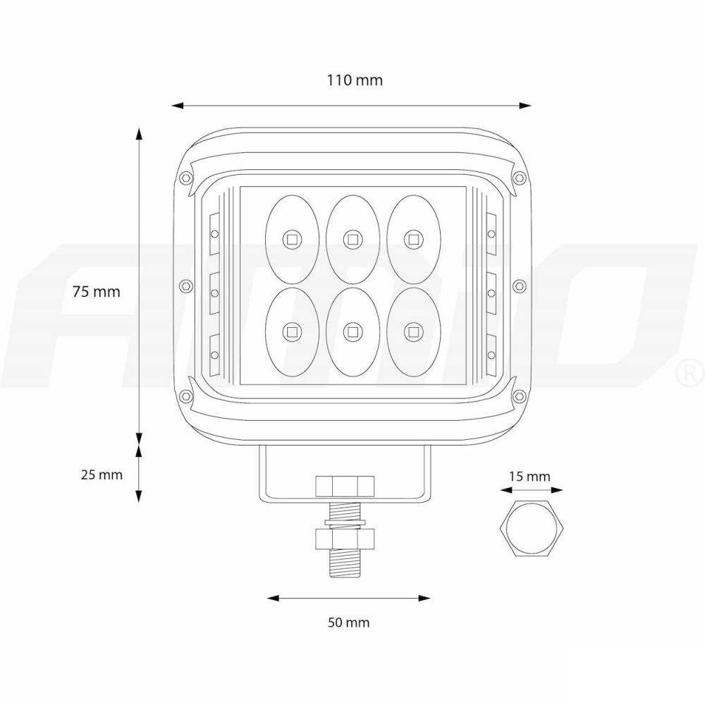 Proiector LED offroad ATV SSV, cu 2 functii de iluminare [6]