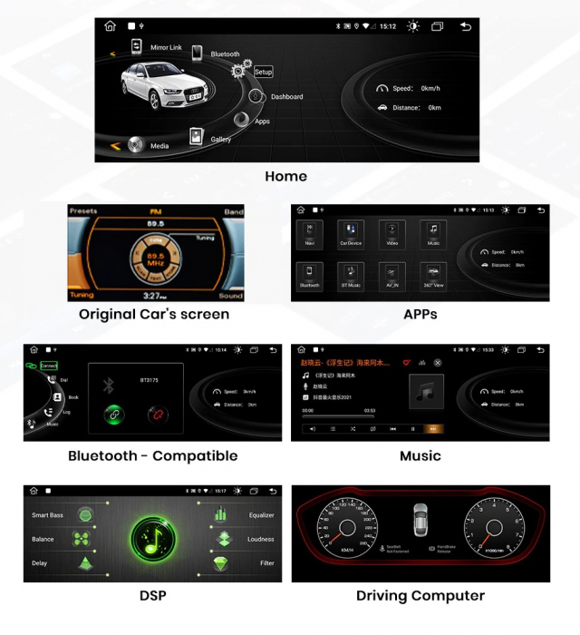 Navigatie Audi A4 B8, A5 2013-2016, Android, Carplay, 4GB RAM 64GB, youtube, waze, google maps [5]