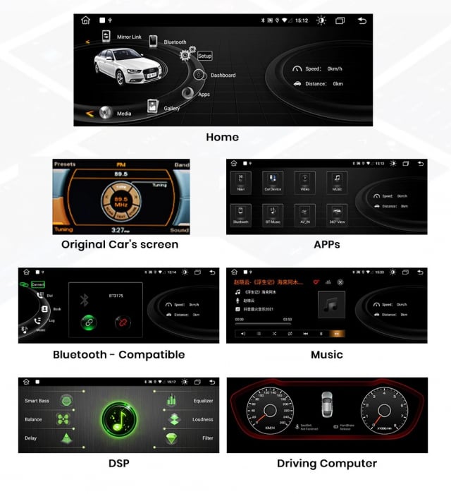 Navigatie Audi A5 B8 B8.5 2009-2016, Android, Carplay, 4GB RAM 64GB, carplay / android auto [8]