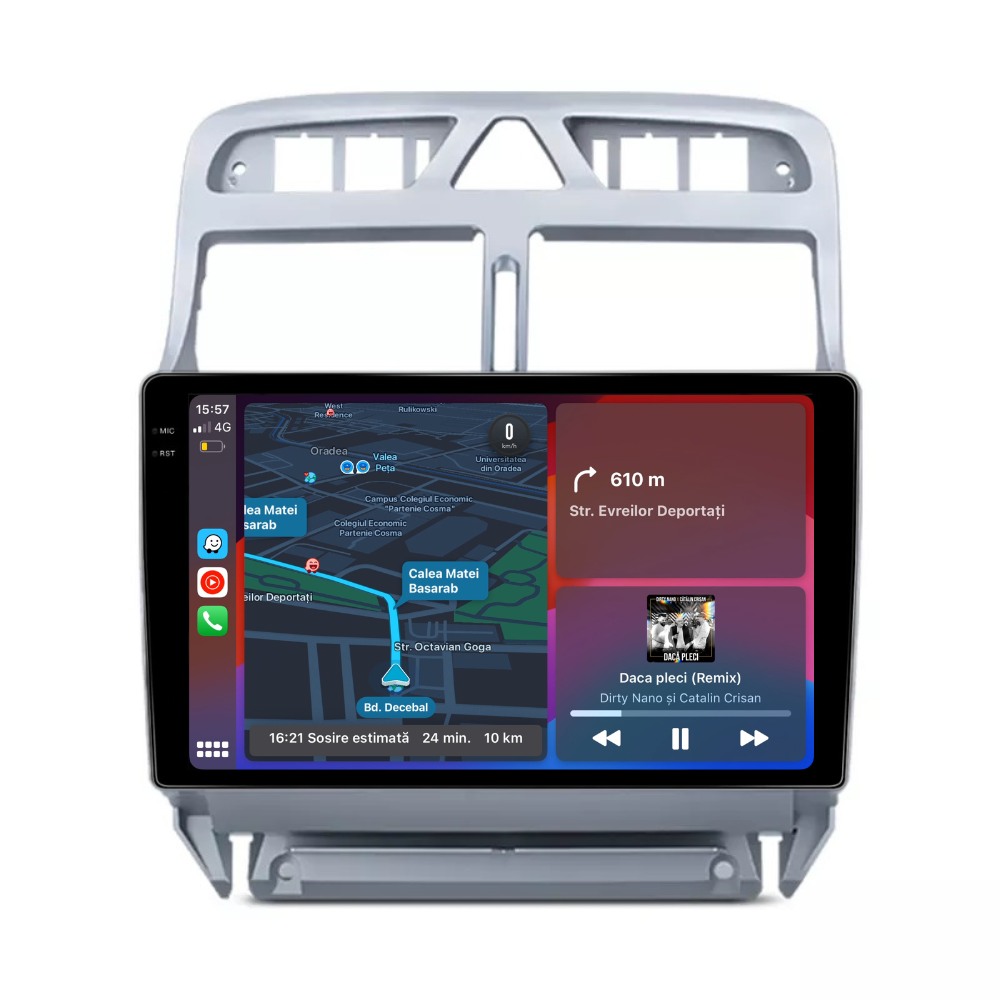 Navigatie Peugeot 307 (2002-2013), Ecran 2K 9 inch, 8GB RAM 256GB, 8core [5]