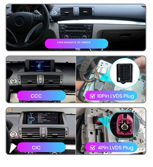 Navigatie Bmw Seria 1 (2004-2013), Android, Ecran 10.25 inch, 8GB 256GB, sistem Fara navigatie de fabrica [6]