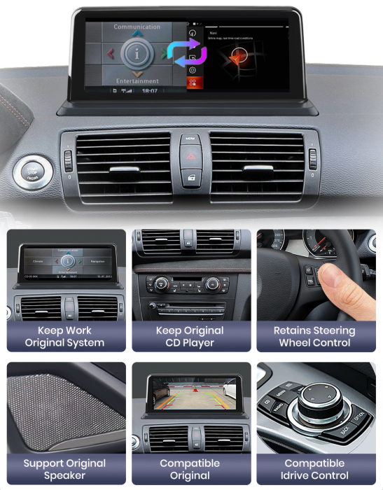 Navigatie Bmw Seria 1 (2009-2013), Android, 4GB 64GB, sistem CIC [11]
