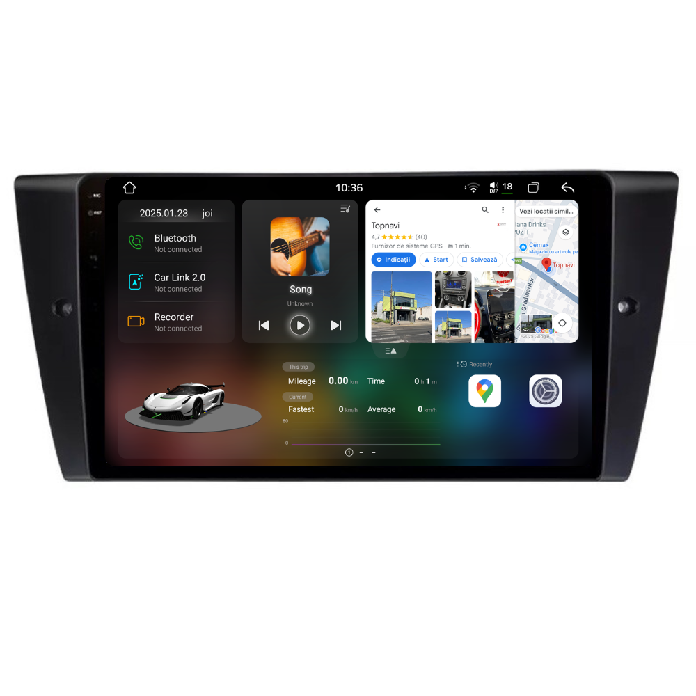 Navigatie BMW Seria 3 (2004-2012), Android, Ecran 9 inch 2K, 12GB RAM 256GB, 8-core [1]
