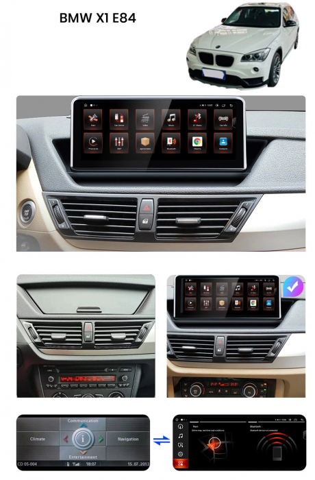 Navigatie Bmw X1 E84 (2009-2015), Android, 4GB 64GB, ecran 10.25 inch, sistem Fara navigatie de fabrica [4]