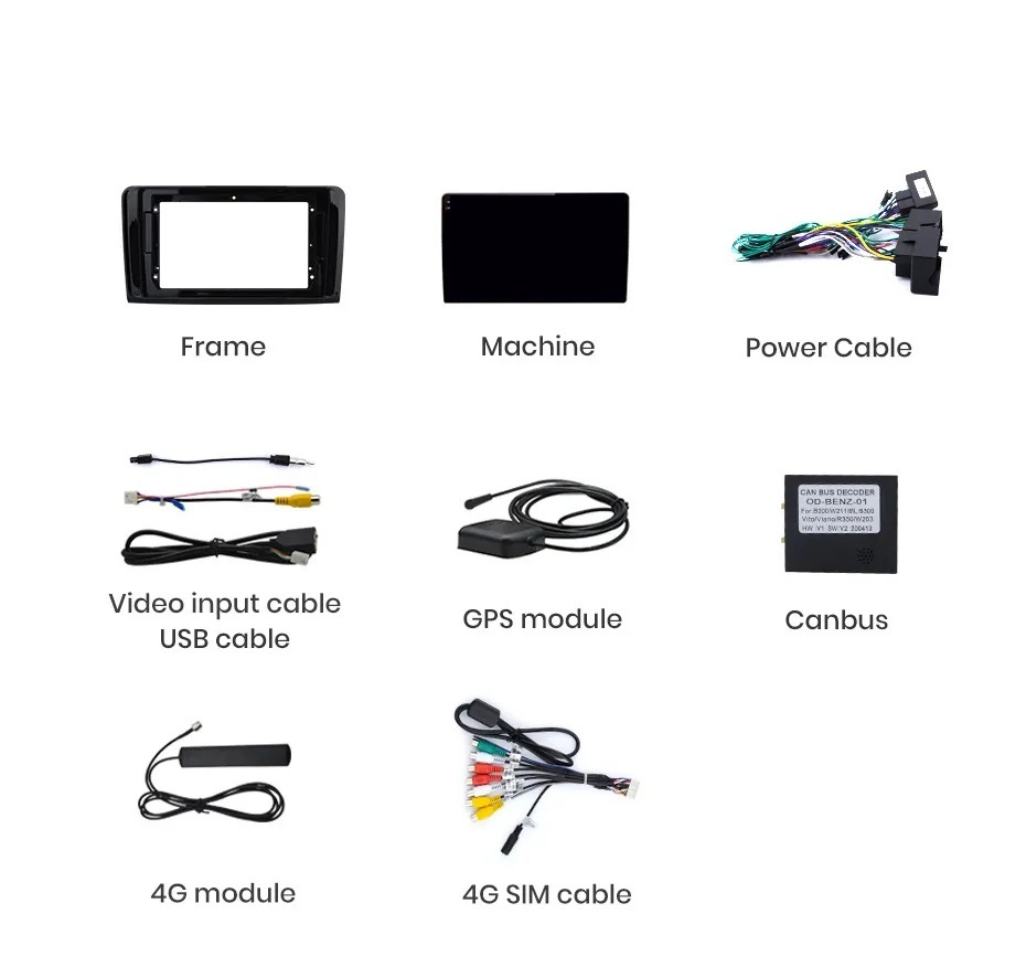Navigatie Mercedes ML W164 2005-2012,Ecran 2K 9 inch, 8GB RAM 256GB, 8core [10]