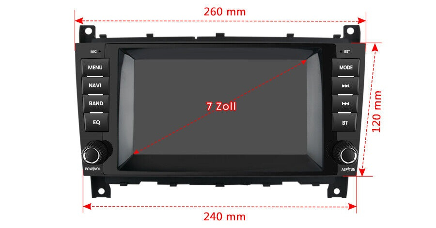 Navigatie C-class w203 (2004-20007), Android, Ecran 7 inch, 2GB RAM 64GB [5]