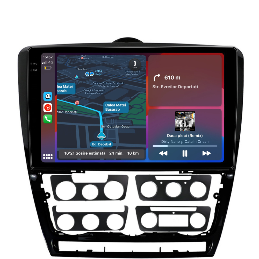 Navigatie Skoda octavia 2 2008-2013, Android 13,Ecran 2K, 4GB RAM 64GB, Octa Core, carplay /android auto [4]